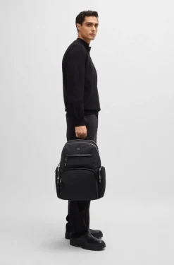 HUGO BOSS Backpack With Leather Trims And Two-way Zip | Bags
