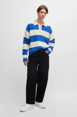 HUGO BOSS Baggy-fit Jeans In Cotton Denim | Pants