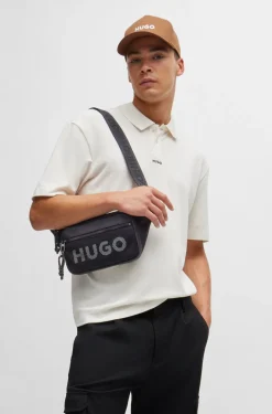 HUGO BOSS Belt Bag With Contrast Logo And Mesh Overlay | Bags