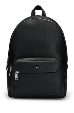 HUGO BOSS Faux-leather Backpack With Logo And Signature Stripe | Bags