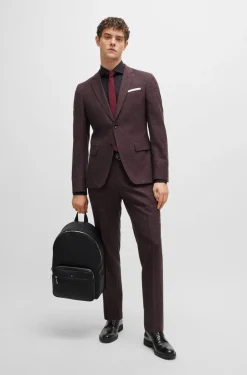 HUGO BOSS Faux-leather Backpack With Logo And Signature Stripe | Bags