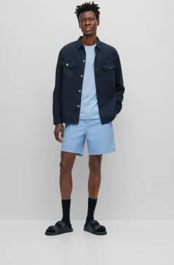 HUGO BOSS Regular-fit Shorts In Paper-touch Stretch Cotton | Shorts