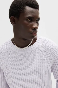 HUGO BOSS Regular-fit Sweater In Ribbed Cotton | Sweaters And Cardigans