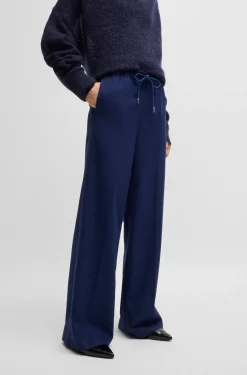HUGO BOSS Relaxed-fit Trousers With A Wide Leg | Women Pants