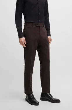 HUGO BOSS Slim-fit Trousers In Wool And Linen | Pants